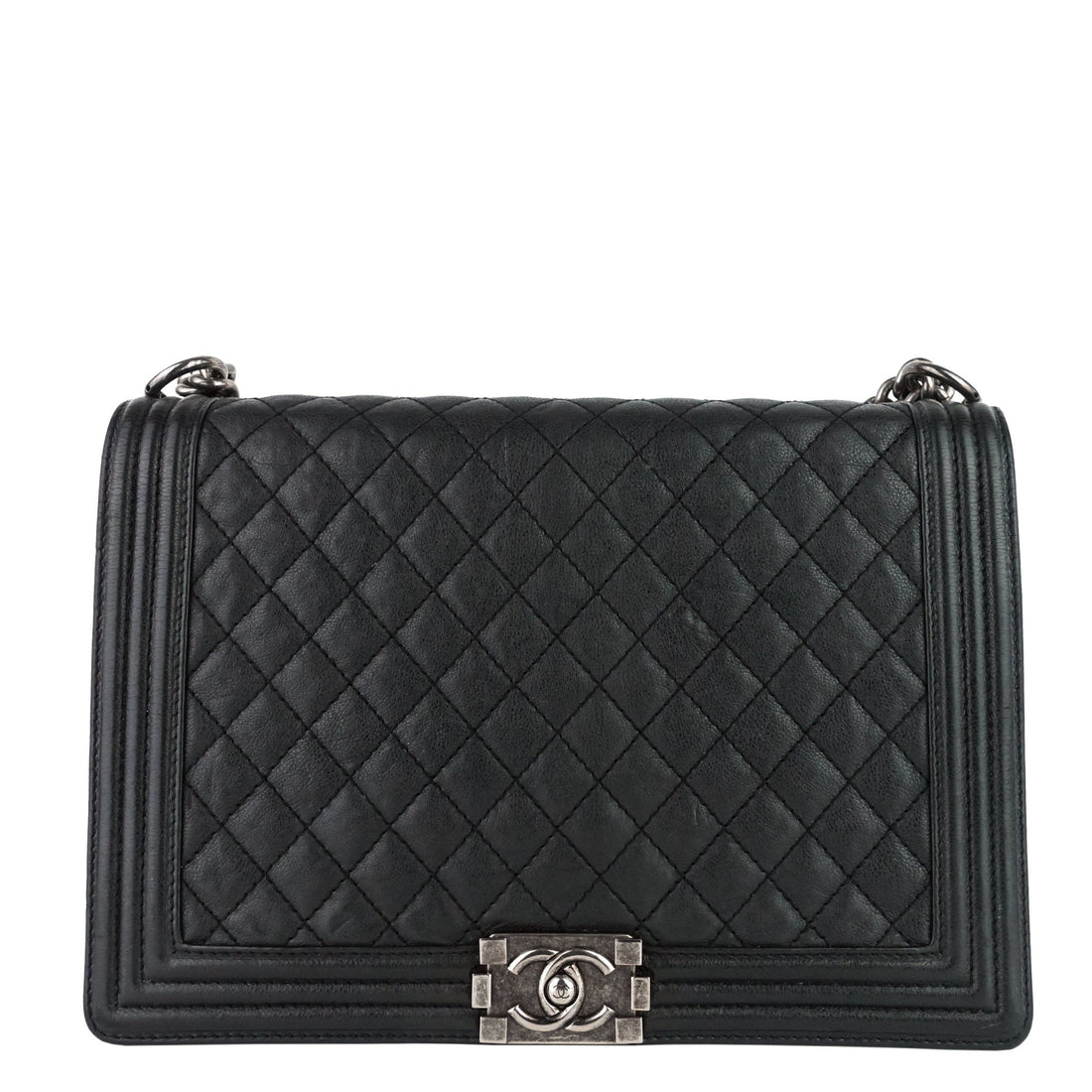 Boy Flap Large Quilted Calfskin Leather Bag