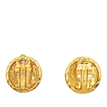Chanel CC Clip On Earrings Metal Earrings in Good condition