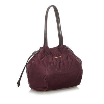 Prada Canapa Tessuto Bow Shoulder Bag (MLB-WQIug9)