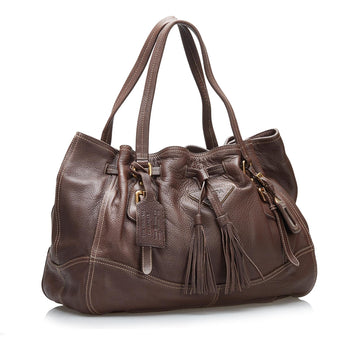 Prada Cervo Drawstring Leather Tote (MLB-Fe2KbH)