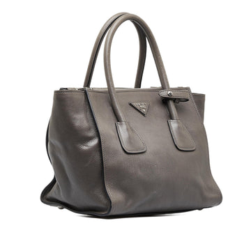 Prada City Calf Double Zip Tote (MLB-lVWkbA)