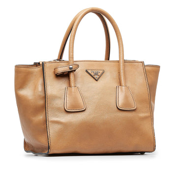 Prada City Calf Double Zip Tote (MLB-57kxd6)
