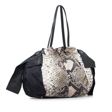 Prada Python Print Tessuto Bow Makersluxe (MLB-Vz1dPh)