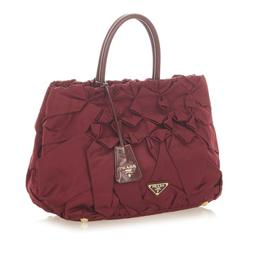 Prada Ruffled Tessuto Tote Bag (MLB-u7yiMw)