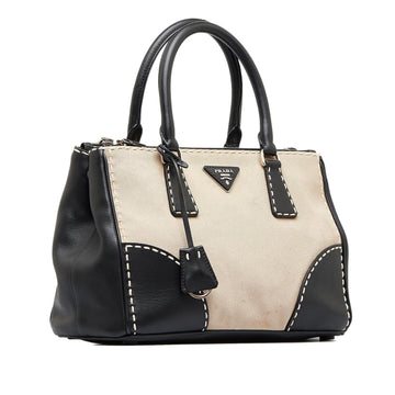 Prada Small City Calf Hand Stitched Galleria Double Zip (MLB-8e9XNd)