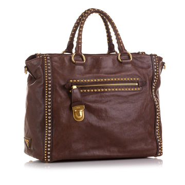 Prada Studded Craquelle Makersluxe (MLB-rlvrQI)