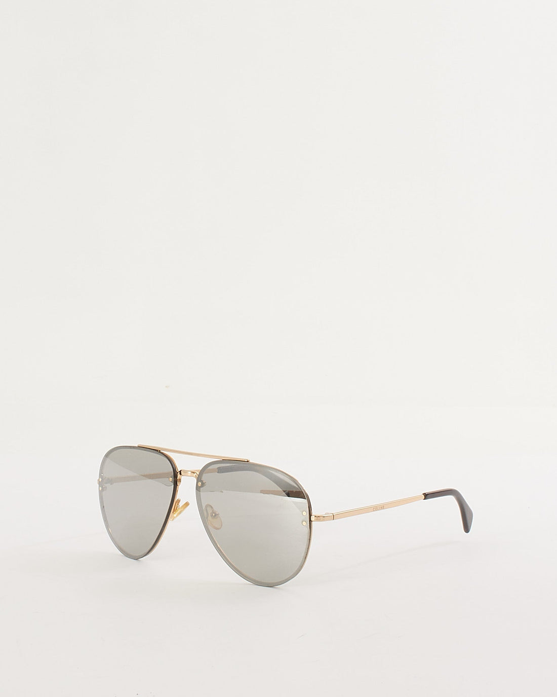 Celine Gold Metal Framed Mirrored Sunglasses 41391