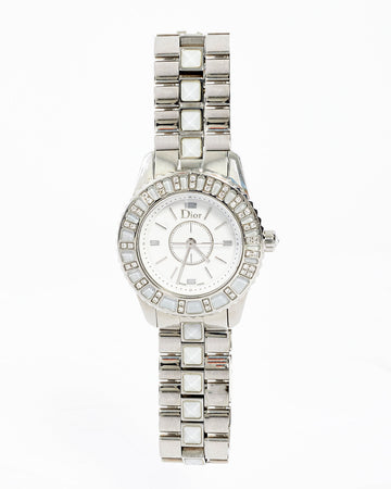 Dior Stainless Steel  Diamond Crystal Sapphire 29mm Quartz Watch