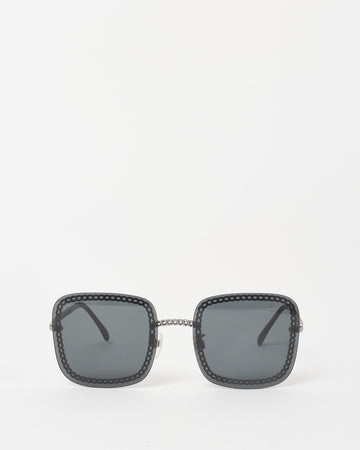 Chanel Black Rimless Square Chain C.108/S4 Sunglasses