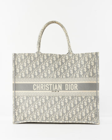 Dior Grey Oblique Canvas Large Book Tote