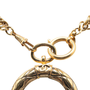Chanel Magnifying Glass Chain Necklace Metal Necklace in Good condition