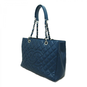 Chanel CC Quilted Caviar Chain Tote Bag Leather Tote Bag A50995 in Excellent condition