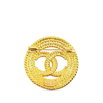Chanel CC Round Frame Brooch Metal Brooch in Excellent condition
