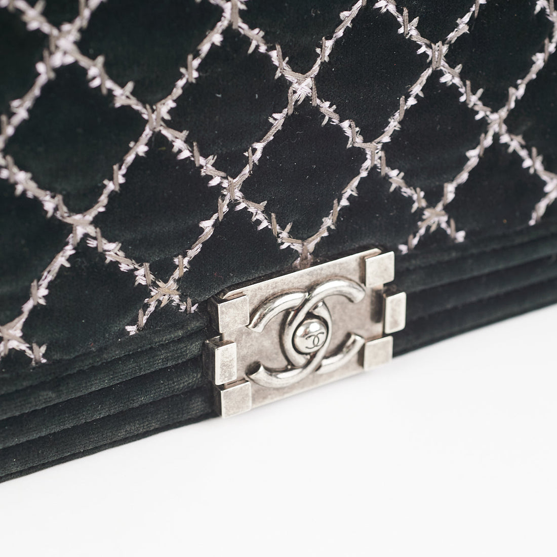 Chanel Caviar Small Coco Handle Light Blue Microchip