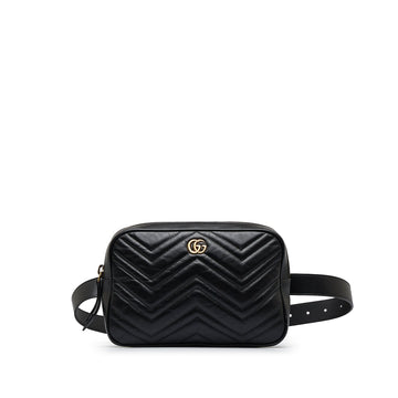 Gucci GG Marmont Square Belt Bag Black Matelassé