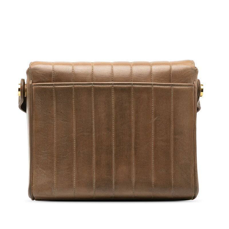 Chanel CC Vertical Quilt Leather Flap Bag Leather Crossbody Bag in Good condition