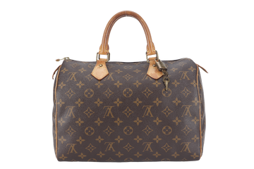 LOUIS VUITTON SPEEDY 30 MONOGRAM CANVAS GOLD HARDWARE WITH PADLOCK & KEYS