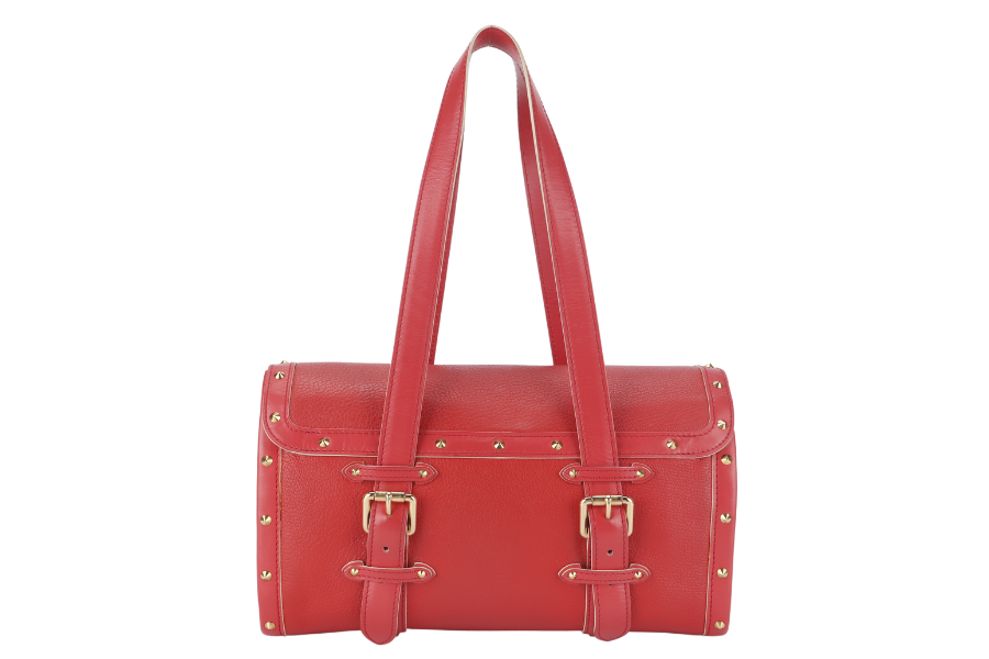 LOUIS VUITTON SUHALI L'EPANOUI GM GERANIUM RED LEATHER GOLD HARDWARE