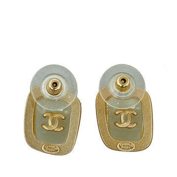 Chanel CC Resin Stud Earrings  Plastic Earrings in Good condition