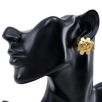 CHANEL Earring Plated Gold gold vintage COCO Mark Women Used