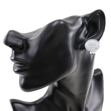 CHANEL Earring plastic Silver COCO Mark Women Used