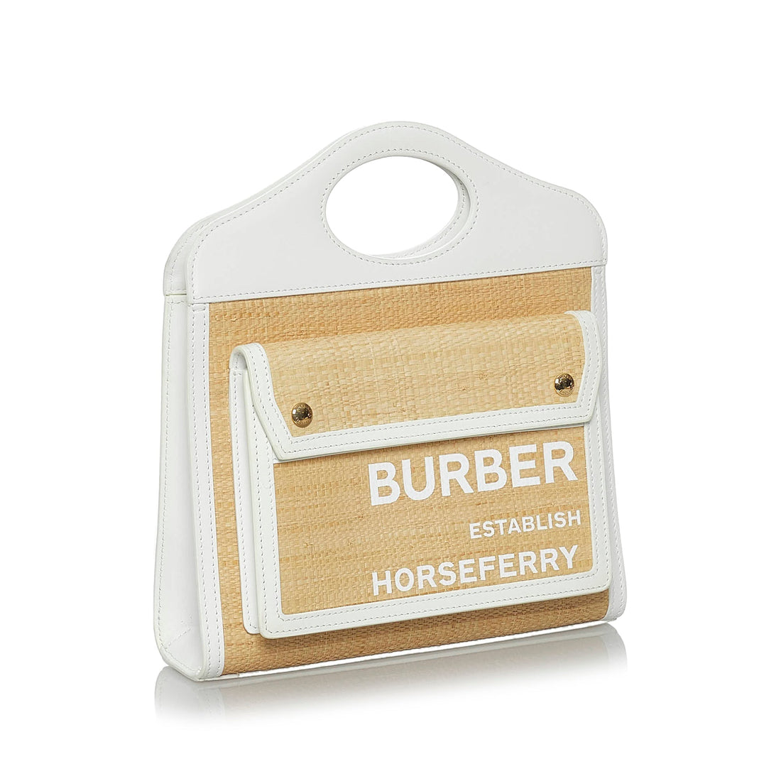 Burberry The Pocket Bag Brown Raffia