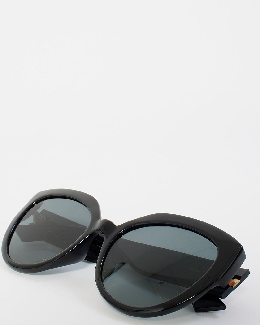 Dior Black Acetate DDiorF Cat Eye Sunglasses