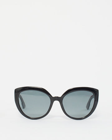 Dior Black Acetate DDiorF Cat Eye Sunglasses