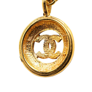 Chanel CC Medallion Pendant Necklace Metal Necklace in Good condition