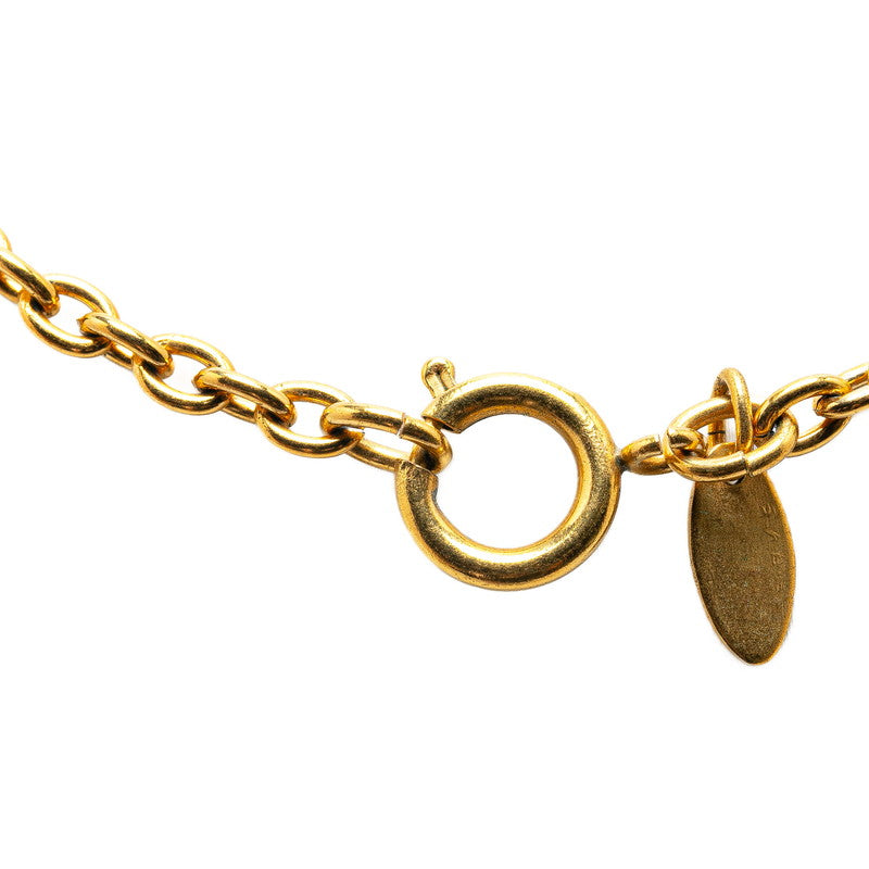 Chanel CC Medallion Pendant Necklace Metal Necklace in Good condition
