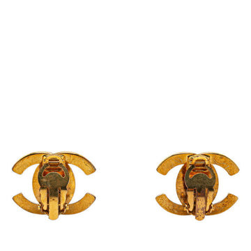 Chanel CC Turnlock Clip On Earrings Metal Earrings in Good condition