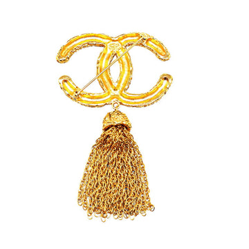 Chanel CC Tassel Brooch Metal Brooch in Good condition