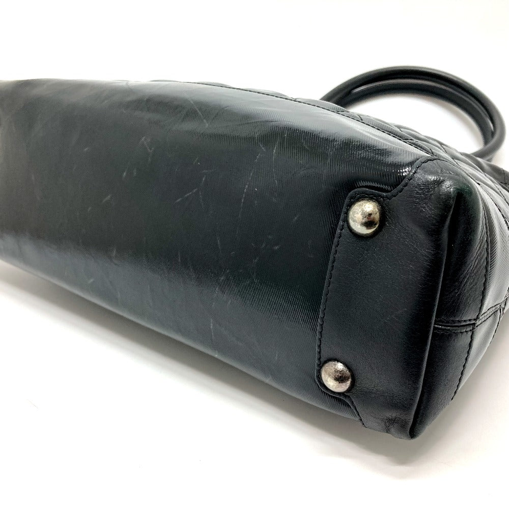 CHANEL Tote Bag Bag Shoulder Semi-Shoulder CC COCO Mark charm Matrasse Enamel / leather black Women Used