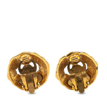 Chanel CC Clip On Earrings Metal Earrings in Good condition