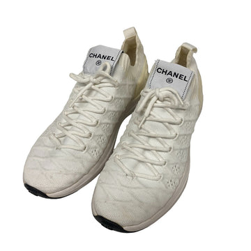 CHANEL sneakers G35549 knit white 37