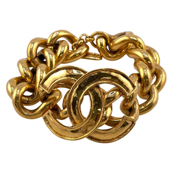 CHANEL bracelet Gold Plated gold COCO Mark