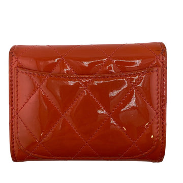 CHANEL Coin case enamel Orange Matrasse COCO Mark