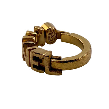 CHANEL Ring Gold Plated gold logo