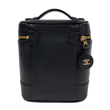 CHANEL Handbag Caviar skin black COCO Mark