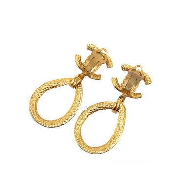 Chanel CC Clip On Earrings Metal Earrings in Good condition
