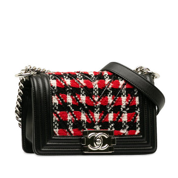 Tweed Chevron Boy Shoulder Bag - '10s