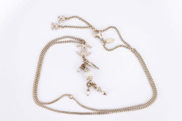 Chanel Light GP Necklace with Charms
