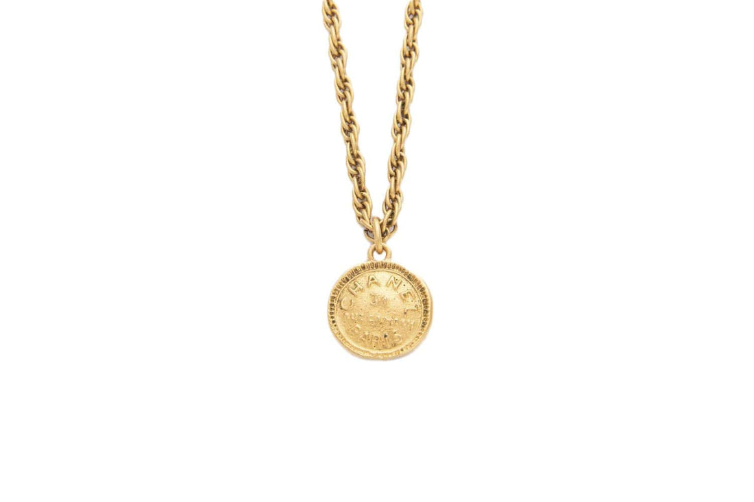Chanel Vintage Cambon Small Plated Necklace 41CM