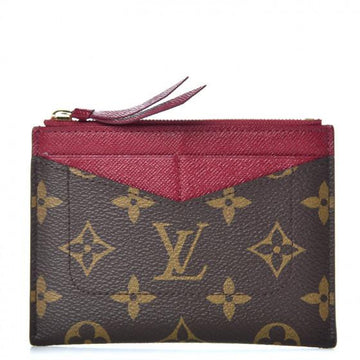Louis Vuitton Zipped Card Holder Monogram Fuchsia Pink