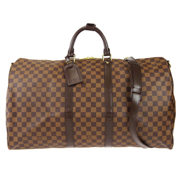 Louis Vuitton 2008 Damier Keepall Bandouliere 55 Duffle Bag N41414