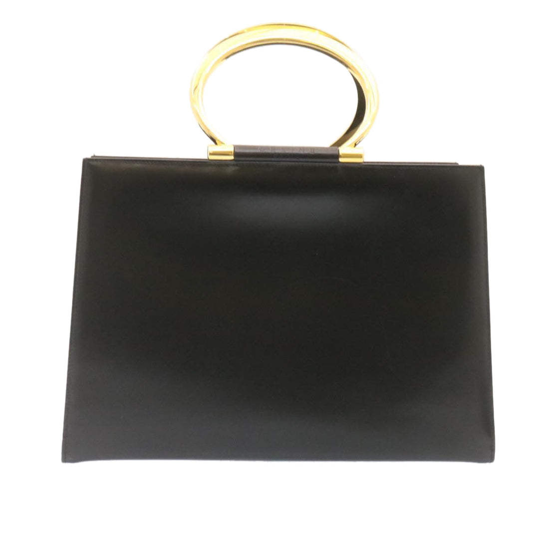 Celine Hand Bag 2way Black Gold Tone  am354b