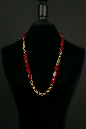 Collier de perles de verre Chanel 1983