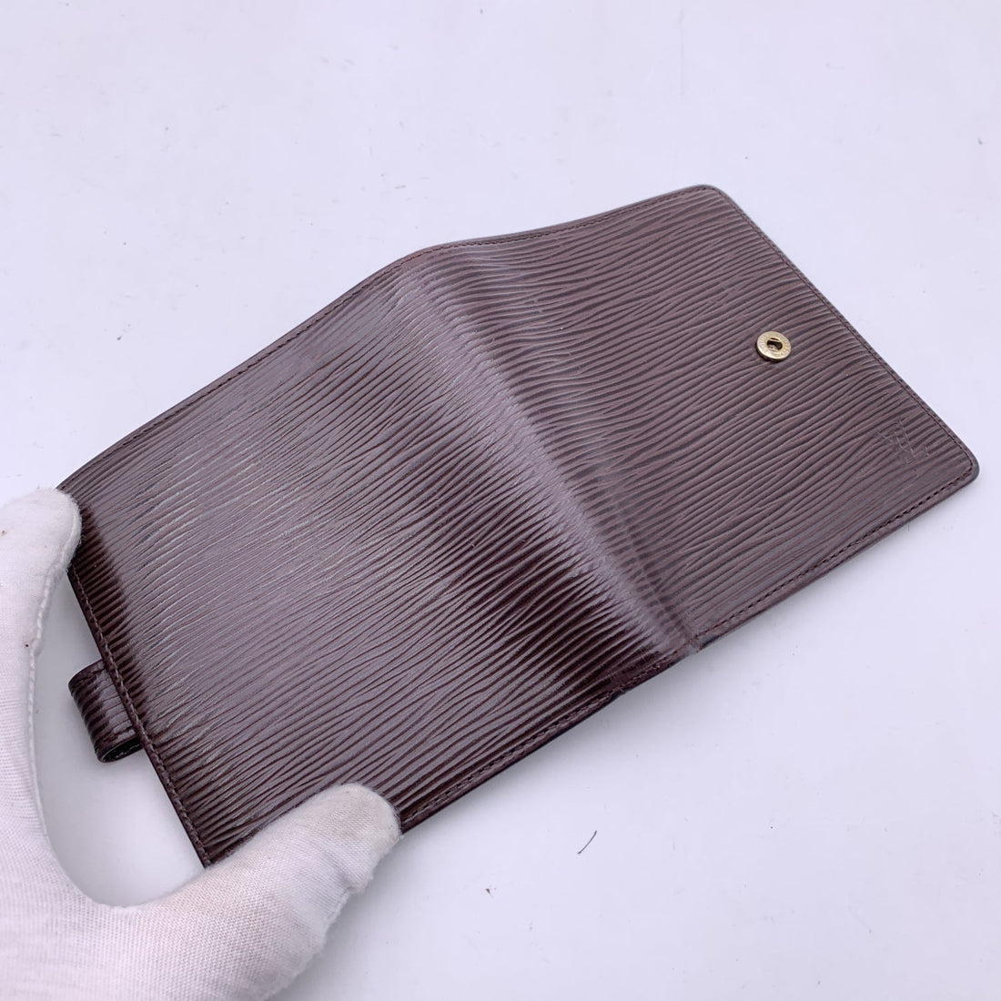 LOUIS VUITTON Brown Epi Leather Compact Wallet Coin Purse