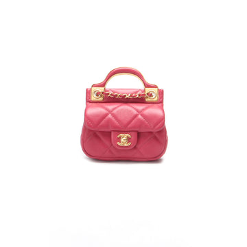Chanel CC Quilted Flap Card Holder with Chain Leather Crossbody Bag in Excellent condition
