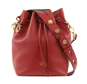 Fendi Grande Mon Tresor Red Leather Shoulder Bag